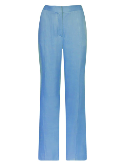 Anne Fontaine Women's Loria Crepe Wide-leg Pants In Icy Blue