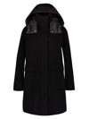 Dawn Levy Women's Bristol Long Wool-blend Down Coat In Black