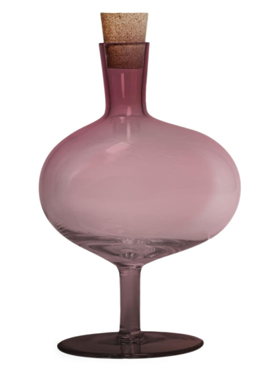 Kosta Boda Bod Corked Bottle In Burgundy