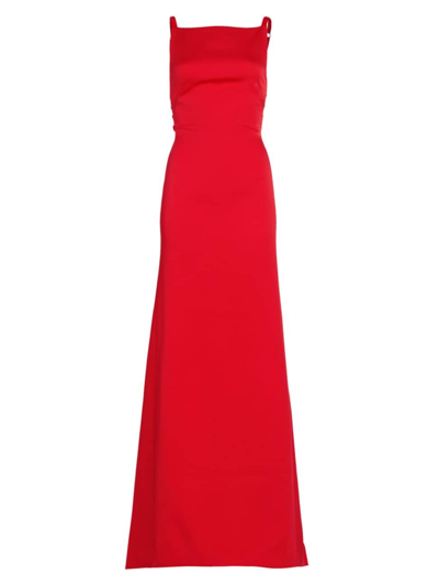 Ozgur Masur Women's Lace-up Side Gown In Red