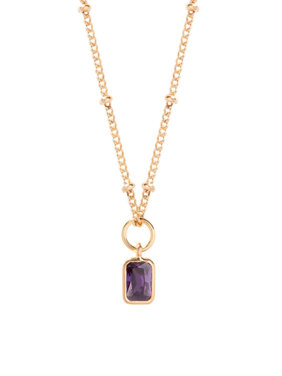 Brook & York Women's Mackenzie 14k-yellow-gold Vermeil & Birthstone Pendant Necklace In Feb