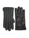 SAKS FIFTH AVENUE MEN'S COLLECTION WOOL & LEATHER GLOVES