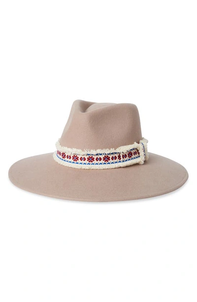 Brixton Joanna Felted Wool Hat In Sesame/ Multi