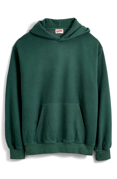 Madewell Woodland Brushed Terry Hoodie In Hemlock Green