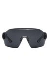 Dior Pacific M1u Acetate Wrap Sunglasses In Matte Black Smoke