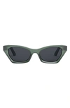 Dior Midnight B1i 56a0 98a Cat Eye Sunglasses In Dark Green/ Other / Smoke