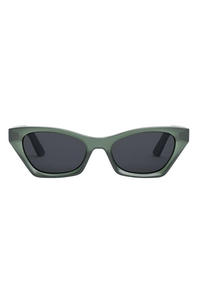 Dior Midnight B1i 56a0 98a Cat Eye Sunglasses In Dark Green/ Other / Smoke