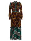 BUSAYO WOMEN'S BIDEMI HAND-DYED RUFFLE MAXI DRESS