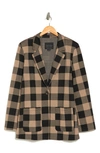 SANCTUARY BETTY PLAID KNIT BLAZER