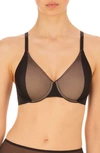 Natori Side Effect Contour T-shirt Bra In Blk/ Cafe