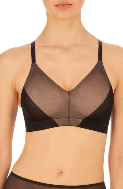 Natori Sess Wireless Bra In Blk/ Cafe