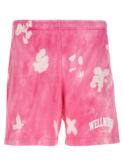 Sporty And Rich Sporty & Rich 'wellness Ivy Gym' Bermuda Shorts In Pink