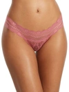 B.tempt'd By Wacoal Lace Kiss Thong In Slate Rose