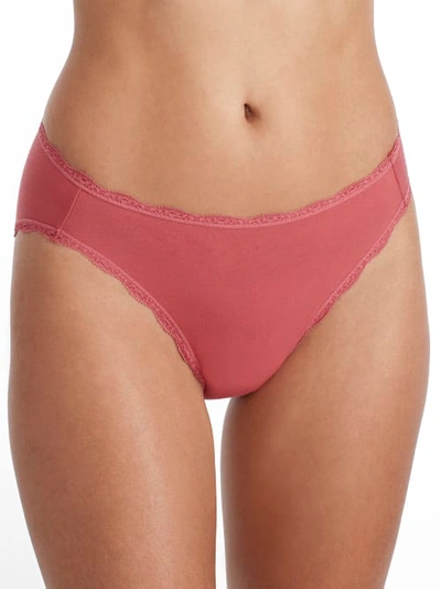 B.tempt'd By Wacoal Inspired Eyelet Hi-cut Brief In Slate Rose