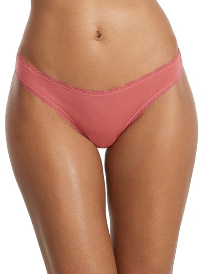 B.tempt'd By Wacoal Inspired Eyelet Thong In Slate Rose