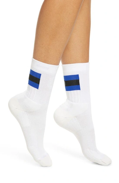 On Tennis Socks In White/indigo