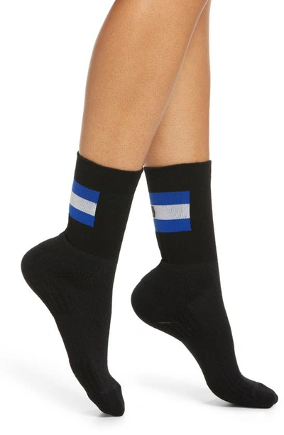 On Tennis Crew Socks In Black/ Indigo