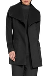 Sentaler Wide Collar Tie Waist Coat In Black