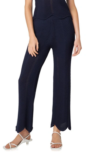 English Factory Women's Crochet Knit Pants In Navy