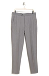 Nautica Flat Front Solid Trousers In Light Gray
