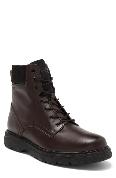 Hugo Boss Jacob Combat Boot In Dark Brown