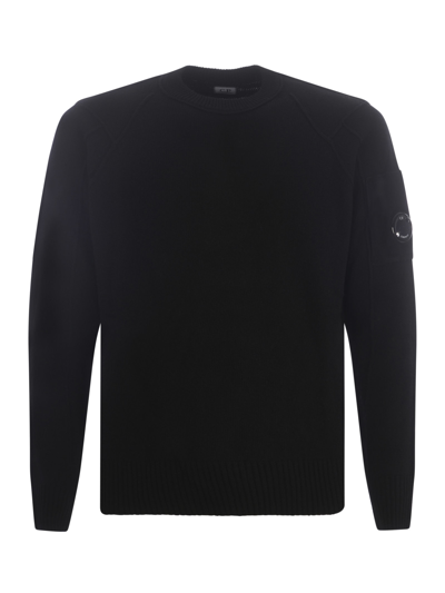 C.p. Company Cp Company Sweatshirt With Pocket And Lens In Black
