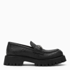 GUCCI GUCCI BLACK GG LEATHER CHUNKY LOAFER WOMEN