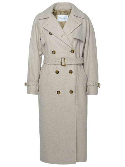 Max Mara Beige Alpaca Blend Muren Coat In Cream