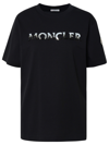 MONCLER MONCLER WOMAN MONCLER BLACK COTTON T-SHIRT