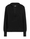 Alpha Studio Woman Sweater Black Size 8 Wool, Polypropylene