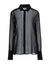 Patrizia Pepe Woman Shirt Black Size 8 Silk
