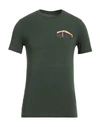 Armani Exchange Man T-shirt Military Green Size Xs Cotton, Elastane