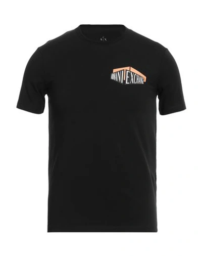Armani Exchange Man T-shirt Black Size S Cotton, Elastane