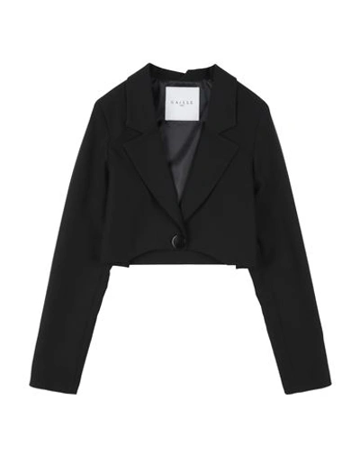 Gaelle Paris Babies' Gaëlle Paris Toddler Girl Blazer Black Size 4 Polyester, Elastane