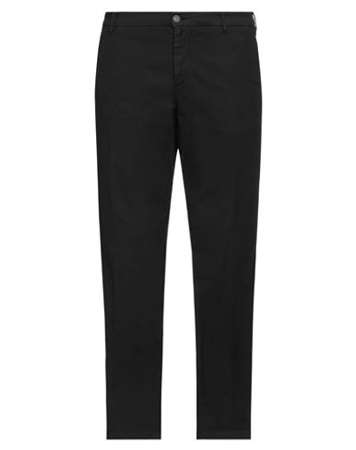 40weft Man Pants Black Size 42 Cotton, Elastane In Black