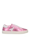 Patrizia Pepe Woman Sneakers Fuchsia Size 6 Soft Leather In Pink