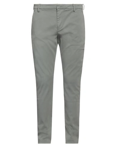 Dondup Man Pants Dove Grey Size 38 Cotton, Polyester, Elastane In Grey