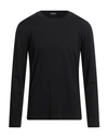 Dondup Man T-shirt Black Size S Wool, Silk, Elastane
