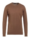 Avignon Man Sweater Camel Size 3xl Viscose, Nylon In Beige