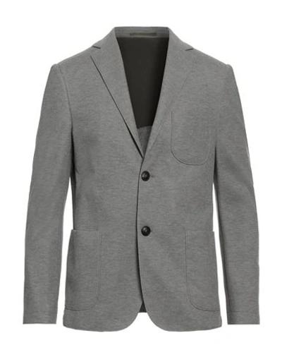 Pal Zileri Man Blazer Grey Size 46 Wool, Cotton