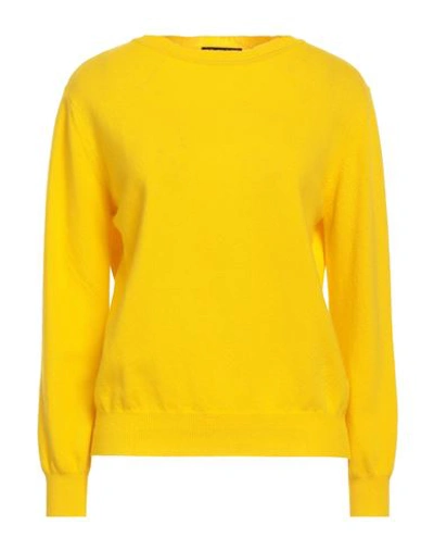 Bellwood Woman Sweater Yellow Size Xl Wool, Cashmere