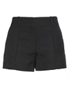 Acne Studios Woman Shorts & Bermuda Shorts Black Size 8 Polyester, Wool