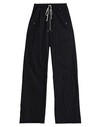 Rick Owens Wide Bela Cotton Poplin Pants In Black