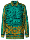 VERSACE VERSACE 'BAROCCODILE' MULTICOLORED SILK SHIRT WOMAN