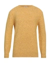 Kangra Cashmere Kangra Man Sweater Yellow Size 40 Cotton In Yellow