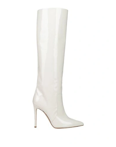 Paris Texas Woman Knee Boots White Size 8 Soft Leather