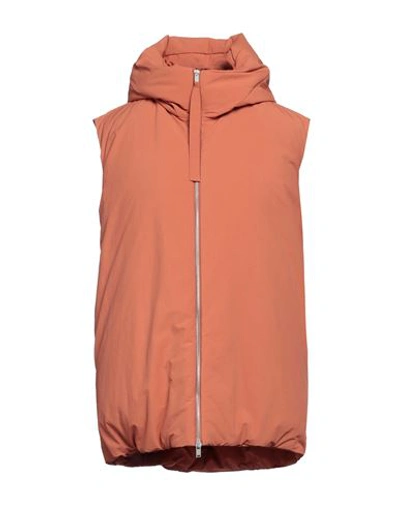 Jil Sander Woman Down Jacket Orange Size 6 Polyester In Orange