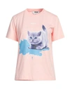 Msgm Woman T-shirt Pink Size Xs Cotton In Pink
