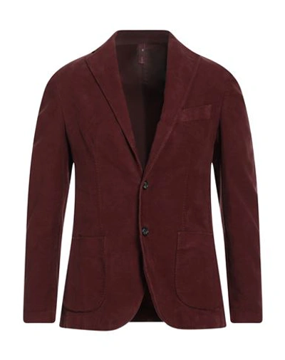 Martin Zelo Man Blazer Brick Red Size 38 Polyester, Elastane