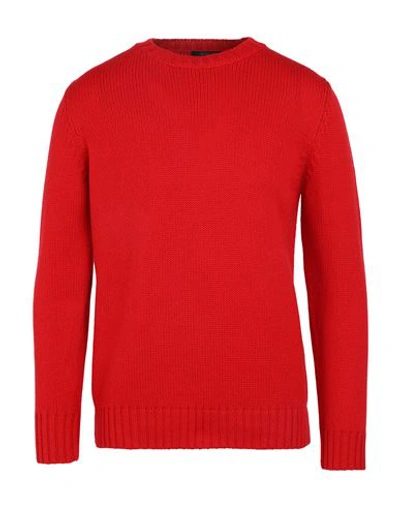 Aragona Man Sweater Tomato Red Size 42 Wool, Cashmere